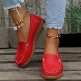 Niulatu Women Flats 2025 Spring Summer Shoes Women Heels 4.3CM Genuine Leather Chaussures Femme Casual Women Loafers Ballet Flat Shoes DJSE