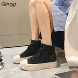 Niulatu Women Flat Shoe Luxury Sneakers Lace Up Solid Color Fashion School Shoes For Women ClasLadies Flats Footwear DJSE