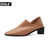 Niulatu Women Shoes Thick Heel Square Head Classic Female Shoes New Shallow Mouth Lady Single Shoes Causal Dress Shoes DJSE