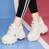 Niulatu Shoes Lace-up Fashion Sneakers Platform Snow Boots Autumn Women Boots PU Leather Women's Shoes Zapatos De Mujer DJSE