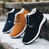 Niulatu Snow Boots Comfortable Warm Boots Ankle boots Wear-resistant Cotton Shoes Men snow boots velvet Ankle boots DJSE