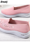 Niulatu Women Flats Shoes Fashion All-match Female Sneakers Soft Comfort Walking Shoes Lightweight Breathable DJSE