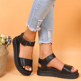 Niulatu Arrival Brand Open Toe Platform Punk Chunky Heel Buckle women's Sandals Black Leisure Casual Summer Shoes Woman DJSE