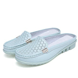 Niulatu 34-43 Leather Slippers Sandals Women Cut-out Breathable Outside Summer Slippers Shoes Woman Flats Women Sandal WSH3225 DJSE