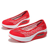 Niulatu Spring Summer Women Shoes Breathable Mesh Woman Flats Shoe Platform Ladies Sneakers Slip On Swing Ladies Footwear DJSE