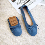 Niulatu Women's Flat Shoes Ballet Flats Moccasin Woman Butterfly-knot Slip On Soft Sole Loafers Women Flock Ladies Footwear 2025 DJSE