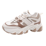 Niulatu Women Sneakers Fashion Mesh Chunky Sneakers Vulcanized Shoes Summer Comfortable Thick Sole White Dad Flats Platform Shoes DJSE