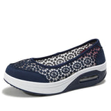 Niulatu Spring Summer Women Shoes Breathable Mesh Woman Flats Shoe Platform Ladies Sneakers Slip On Swing Ladies Footwear DJSE