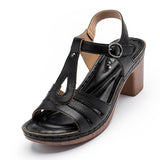 Niulatu New Summer Women Sandals Cork Square Heel Women Shoes Comfortable Ladies Sandals For Women Shoes On Heels Femmes Chaussures DJSE
