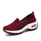 Niulatu Women Sneakers Ladies Slip on Knitting Autumn Walking Shoes Female Casual Comfort 2025 Fashion Woman Loafers Flat Shoes DJSE