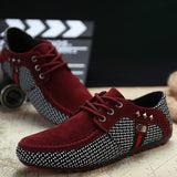 Niulatu Men's shoes Casual shoes men leather Rivet Fashion Brand Mans footwear Sturdy Sole Nonslip Autumn summer DJSE