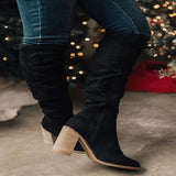 Niulatu Women High Boots 2025 Fashion Side Zipper Riding Boots Women High Heel Shoes Women Size 43 Over The Knee Boots Botas De Mujer DJSE