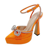 Niulatu Glitter Rhinestones Women Pumps Crystal bowknot Satin Summer Lady Shoes Genuine leather High heels Party Prom Shoes DJSE