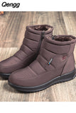 Niulatu New Thick Plush Winter Boots for Women Non-slip Waterproof Snow Boots Woman Flat Heels Warm Cotton Padded Shoes DJSE