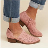 Niulatu 2012 Fashion Women Boots Spring Summer Block Low Heel Ladies Booties PU Leather Hollow Out Ankle Platform shoes DJSE