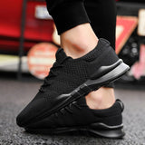 Niulatu Weight Casual Shoes For Men 2025 Spring Autumn Black Comfortable Anti Slip Soft Male Shoes Outdoor Sneakers Men Size DJSE