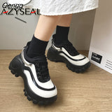 Niulatu Sneaker Boots Spring Women Casual Shoes Metal Chain Design 7cm High Heels Lace Up Shoes For Woman Ankle Boots DJSE