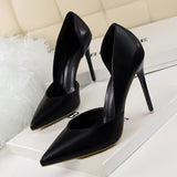 Niulatu Pumps Thin Heels Solid Women Pumps Sexy 10.5cm High Heels Pointed Toe Wedding Shoes Female DJSE