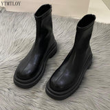 Niulatu New Arrive Platform Shoes Women Boots Round Toe Zipper Autumn Winter Fashion Ankle Female Ytmtloy Botines De Mujer Sexy DJSE