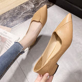 Niulatu Fashion Low Heel Shoes for Women 2025 Casual Comfortable Slip-on Shoes Elegant Pumps Ladies Chunky Heels Office Shoes DJSE