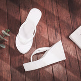 Niulatu Shoes Lady House Slippers Platform Slides Low on A Wedge Rubber Flip Flops Summer New Clogs Woman Candy Colors DJSE