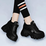 Niulatu Shoes Lace-up Fashion Sneakers Platform Snow Boots Autumn Women Boots PU Leather Women's Shoes Zapatos De Mujer DJSE