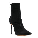 Niulatu Fashion Women Boots Pointed Toe Faux Suede Ankle Boots 11CM Heel High Heels Shoes Woman Autumn Female Socks Boots DJSE
