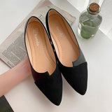 Niulatu Leather Shoes Splice Color Shoe Ballerina Slip on Shoes Women Flats 2025 Fashion Pointed Toe Ballet Footwear Buty Damskie DJSE