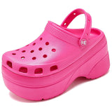 Niulatu Green Platform High Heels Sandals Non-slip Wedges shoes for Women 10 cm Increase Fashion Garden Shoes DJSE