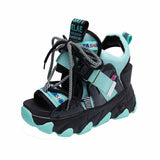 Niulatu 2025 Platform Gladiator Sandals Lace Up White Sandals Women High Heels Wedges Casual Sports Shoes Woman Spring Summer DJSE
