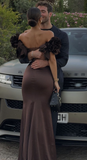 Niulatu Luxury Mermaid Evening Dress Off The Shoulder Long Prom Dress HZ1007