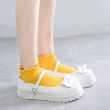 Niulatu Women 2025 Lolita shoes bow red white Autumn Singles Japanese Cute Round Head Soft Girl Loli Shoes Mary Jane shoes DJSE