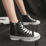 Niulatu Spring New Style Women Casual Shoes Platform Sneakers PU Leather Shoes Woman High Top White Shoes Tenis Feminino DJSE