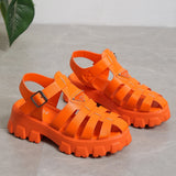 Niulatu To School Summer Fashion Gladiator Women Narrow Band Cross-Tied Platform Square Heel Peep Toe Rome Design Sexy Mature Shoes Ladies Female DJSE