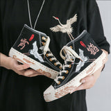 Niulatu Men Canvas Sneakers Lovers Comfortable Shoes Flats Casual Women White Black Walking Shoes Chinese Style Vulcanized shoes DJSE