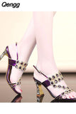 Niulatu Sandals Women Summer Shoes Woman Party Shoes Fashion Women Sandals Square Heel 7cm A2265 DJSE