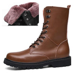 Niulatu Tactical Ankle Boots Men Outdoor Leather Winter Fur Warm Man Boots Us Army Hunting Boots For Men Shoes Casual Black Bot DJSE