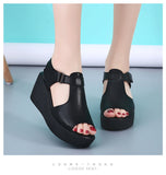 Niulatu Head Plus Size 35-40 Medium Heel Platform Sandals Women Wedding Shoes 2025 Summer Casual Wedges Sandals for Beach Office DJSE