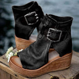 Niulatu Women Sandals Casual Wedge Heels Sandals With Platform Chaussure Femme Retro Summer Shoes For Women High Heels Sandalias Mujer DJSE