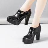 Niulatu 32-43 Block Heel Deep Mouth Platform Pumps Women Shoes 2025 Fall Winter High Heels Shoes Ladies Office Party Shoe DJSE