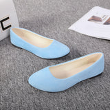 Niulatu Women Flat Shoes Trend Simple Sweet Classic Candy Colors New Autumn Summer Casual Flock Flats Boat Cute Girls Flats Office Shoes DJSE