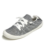 Niulatu Canvas Vulcanize Sneakers Casual Flat Heel Soft Fabric Slip on Lazy Handmade Sewing Lightweight Leisure Street Shoes Girl DJSE