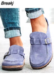 Niulatu Women Retro Shoes Slip on Mules Ladies Comfort Flats Female New Plus Size 43 Casual Men Summer Flat Clogs Zapatos Mujer DJSE