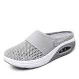 Niulatu Women Mesh Lightweight Shoes Woman Slippers Wedge Shoes Female Air Cushion Sandals Thick Bottem Casual Sneakers Plus Size 43 DJSE