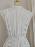 Niulatu A line V neckline White Lace Vacation Dress Short Birthday Dresses SD177