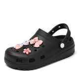 Niulatu Women Clogs Shoes Cute Cartoon Garden Sandals Women Non-slip Lightweight Slides Ladies Summer Casual Beach Sandals DJSE