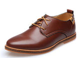 Niulatu Men Leather Shoes Casual Lace-up Shoes Black Brown Flat Cheap Leather Loafers Oxford shoes 779 DJSE