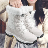 Niulatu Women Classic Snow Boots Winter Warm Shoes Handmade Platform Shoes Womens Boots Ankle Botas De Mujer Size 42 Booties DJSE