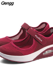Niulatu Sneakers Women Fashion Mesh Breathable Casual Wedge Platform Hiking Shoes Female Tenis Feminino Zapatillas Mujer DJSE