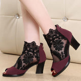 Niulatu Peep Toe sandals sexy heels single shoes women shoes in Europe and America 2025 spring and summer gauze mujer DJSE